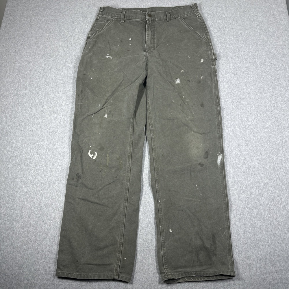 Carhartt B11MOS Loose Fit Carpenter Original Canvas Pants Men's 34x32(32x31)